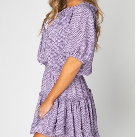 BuddyLove Ray Elastic Waist Mini Dress- Iris - Picture 2 of 5